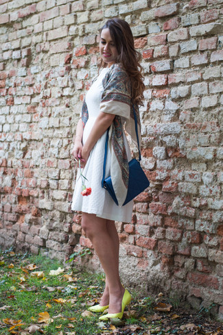 С чем носить зелено-желтые кожаные туфли