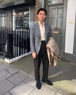 С чем носить зелено-желтую рубашку мужчине