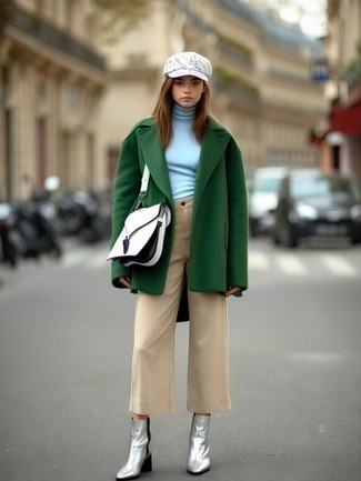 С чем носить серые ботильоны