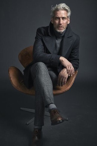 С чем носить серые носки с ромбами мужчине