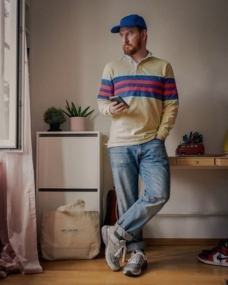 Какие джинсы носить с серыми кроссовками мужчине