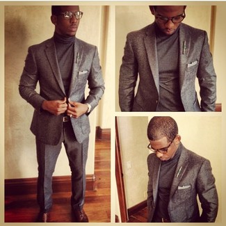 Как носить серый пиджак с серыми классическими брюками мужчине