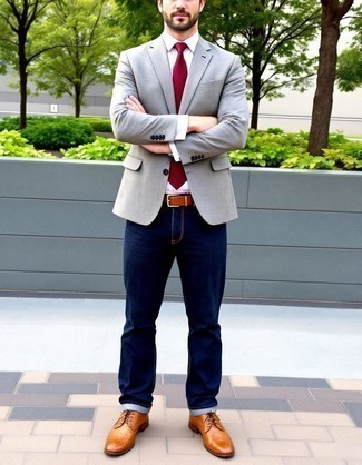 С чем носить серый пиджак мужчине