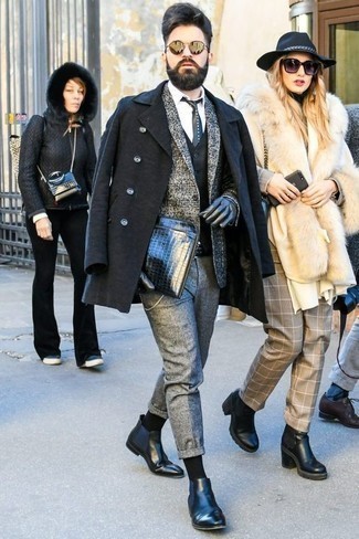 Какие длинные пальто носить с серым пиджаком