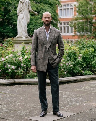 Какие оксфорды носить с серым пиджаком