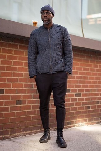 Какие ботинки дезерты носить с серым бомбером