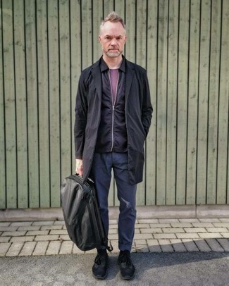 С чем носить серый рюкзак из плотной ткани мужчине