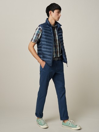 С чем носить серый ремень из плотной ткани мужчине