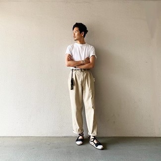 С чем носить серый ремень из плотной ткани мужчине