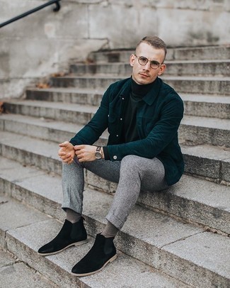 С чем носить серые брюки чинос в клетку