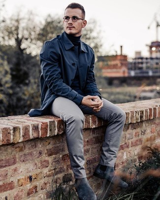 Какие брюки чинос носить с серыми ботинками челси