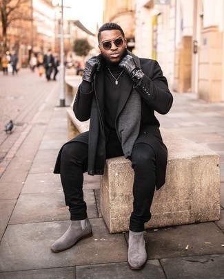 С чем носить серые ботинки челси мужчине