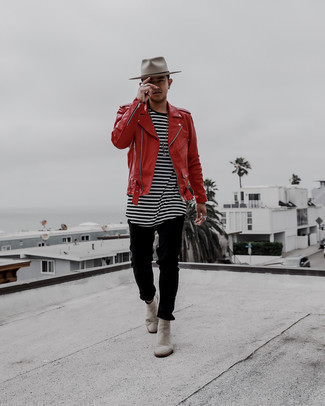 С чем носить серые ботинки челси мужчине