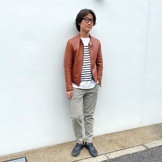 Какие кроссовки носить с серыми брюками чинос