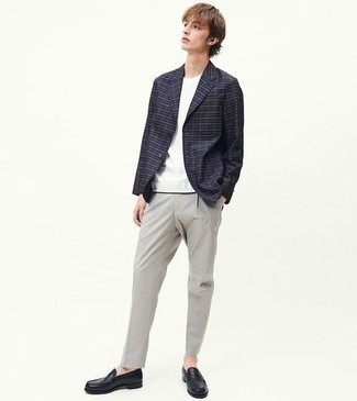 Какие пиджаки носить с серыми брюками чинос