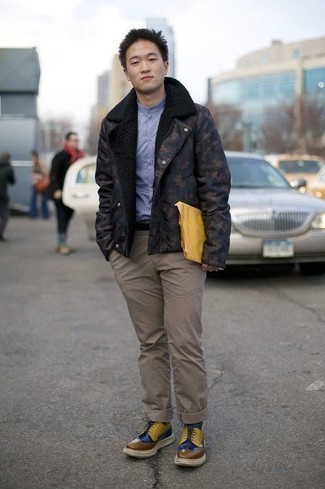 Какие полевые куртки носить с серыми брюками чинос