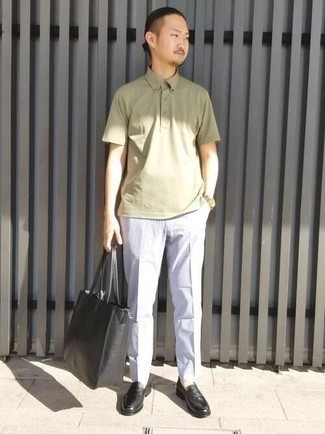 С чем носить серые брюки чинос