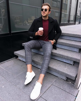 Какое полупальто носить с серыми брюками чинос