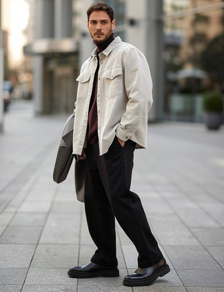 С чем носить серую вельветовую куртку мужчине