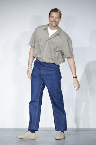 С чем носить серые туфли дерби