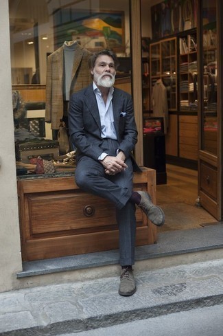 С чем носить серые туфли дерби