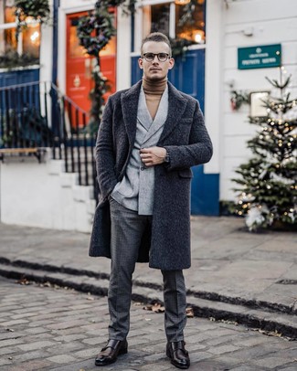 Какие монки носить с серым двубортным пиджаком