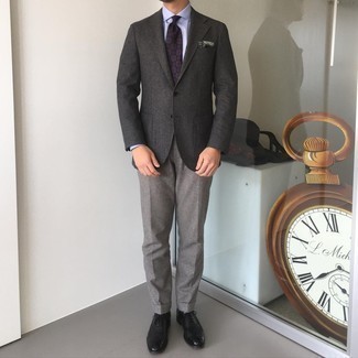 Какие броги носить с серыми классическими брюками