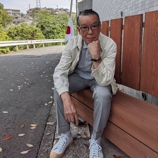 Какие куртки харрингтон носить с серыми классическими брюками