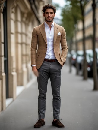 С чем носить серые классические брюки мужчине лето