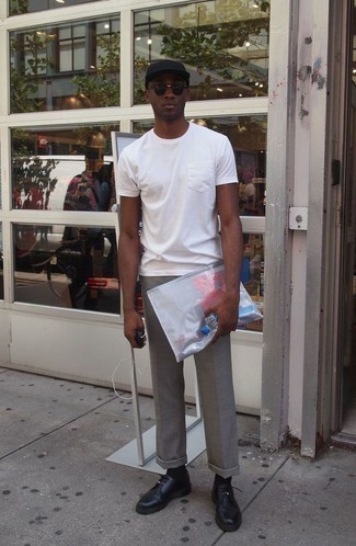 С чем носить серые классические брюки в 20 лет мужчине