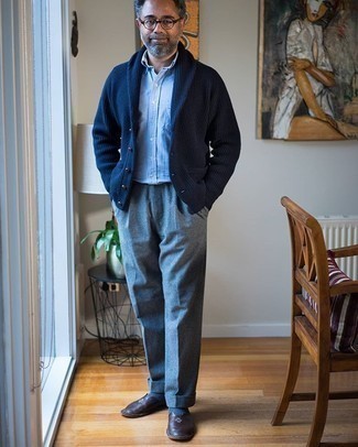 С чем носить серые классические брюки мужчине весна