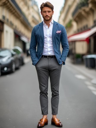 Какие монки носить с серыми классическими брюками