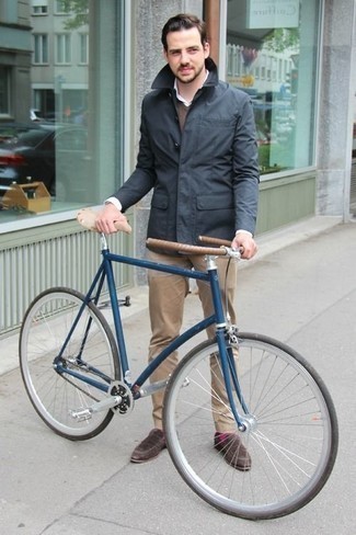 С чем носить серую полевую куртку