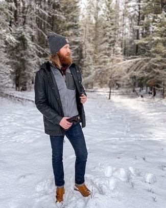 С чем носить серую флисовую куртку без рукавов мужчине