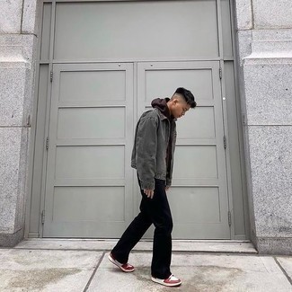 С чем носить серую куртку харрингтон