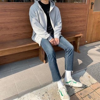 С чем носить серый худи мужчине