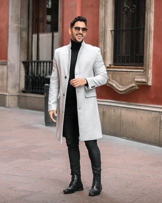 Какие ботинки броги носить с серыми джинсами