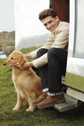 Какие броги носить с серыми джинсами