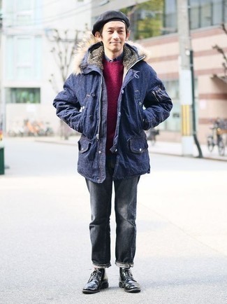 Какие повседневные ботинки носить с серыми джинсами мужчине