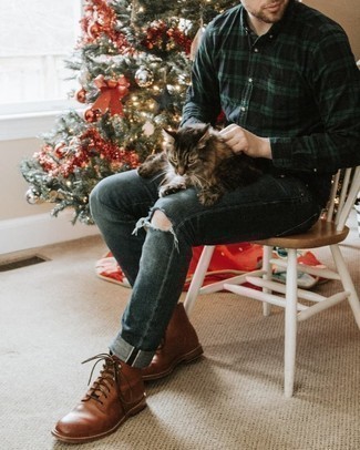 Какие повседневные ботинки носить с серыми джинсами мужчине