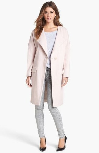 Какие туфли носить с серыми джинсами