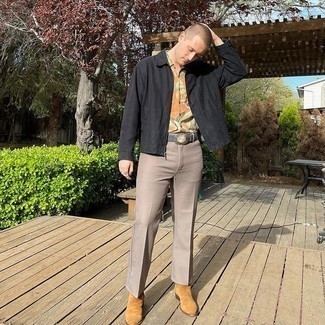 С чем носить серый кожаный ремень мужчине