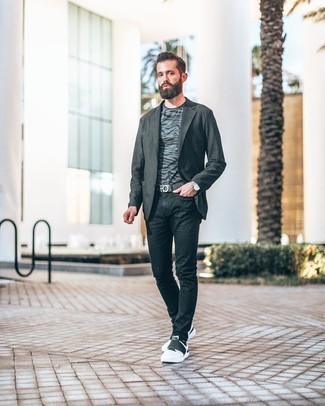 С чем носить серый кожаный ремень мужчине