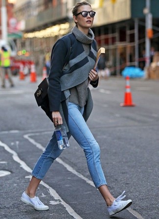 С чем носить серую верхнюю одежду женщине