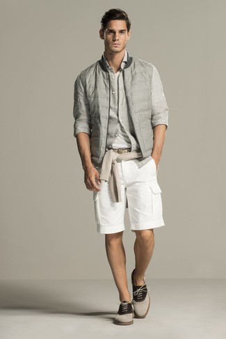 С чем носить серые оксфорды