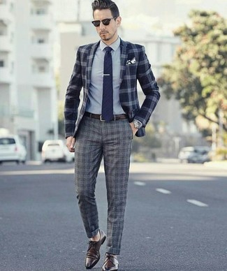 С чем носить серые брюки в шотландскую клетку мужчине лето