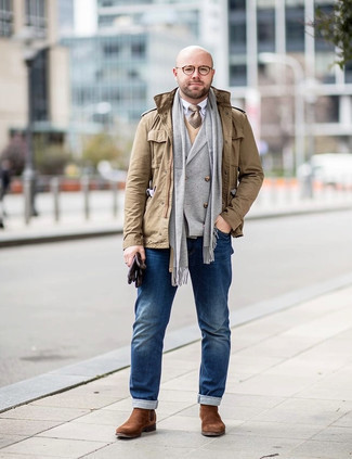 С чем носить серый шарф мужчине