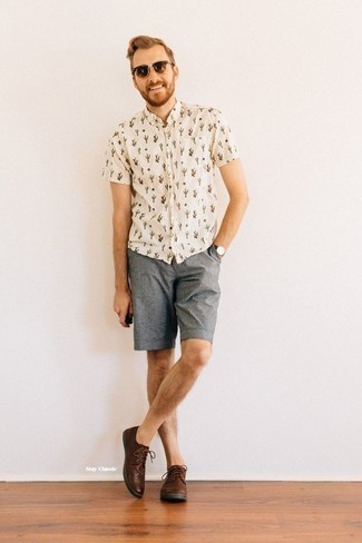 Какие туфли дерби носить с серыми шортами