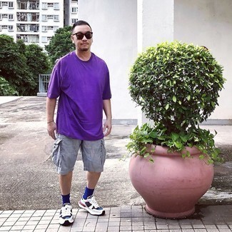 С чем носить серые шорты мужчине