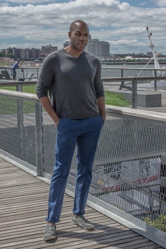 С чем носить серые слипоны мужчине